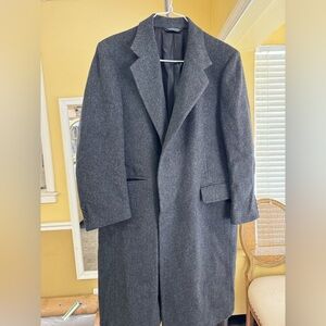 Dior Men’s Charcoal 100% Wool Coat